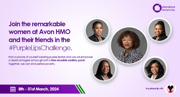 Avon HMO launches #PurpleLipsChallenge 2.0 to Empower Disadvantaged Young Girls